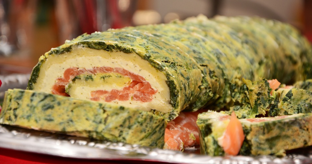 Rolada szpinakowa z łososiem
