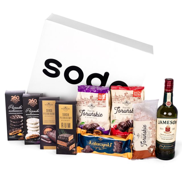 Kosz prezentowy z whisky